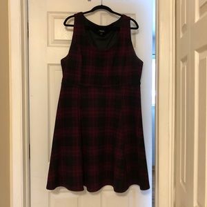 Plaid plus size dress